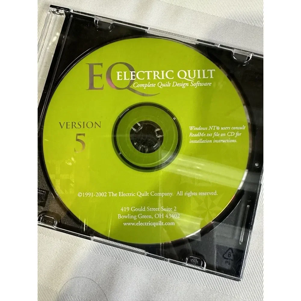Electric Quilt 4, 4.5, And 5 Update Design Software CD's Only Win95/98 1991-2000